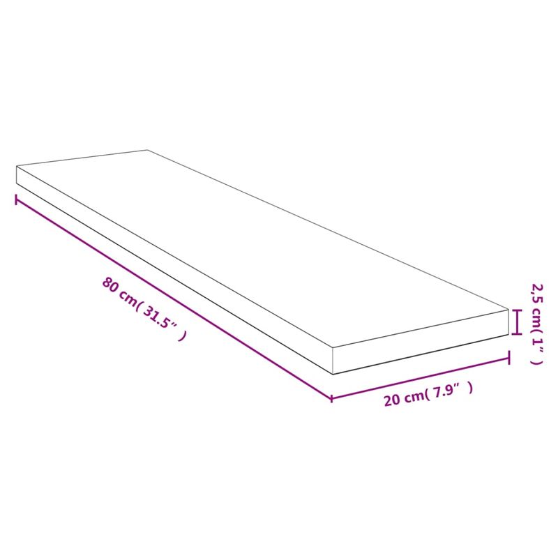 Casa si Gradina - Mobilier - Biblioteci si rafturi - Rafturi - Raft de perete, 80x20x2,5 cm, bambus - Infinity.ro