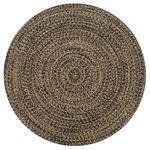 Casa si Gradina - Textile si covoare - Covoare - Covoare casa - Covor manual, negru si natural, 90 cm, iuta - Infinity.ro