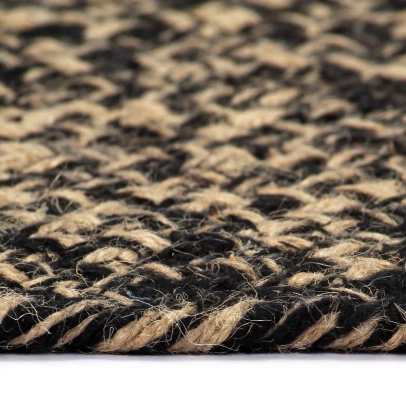 Casa si Gradina - Textile si covoare - Covoare - Covoare casa - Covor manual, negru si natural, 90 cm, iuta - Infinity.ro