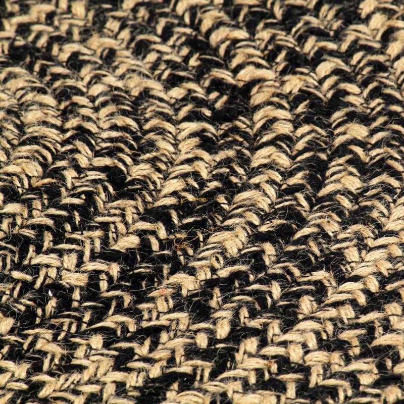 Casa si Gradina - Textile si covoare - Covoare - Covoare casa - Covor manual, negru si natural, 90 cm, iuta - Infinity.ro