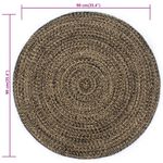 Casa si Gradina - Textile si covoare - Covoare - Covoare casa - Covor manual, negru si natural, 90 cm, iuta - Infinity.ro