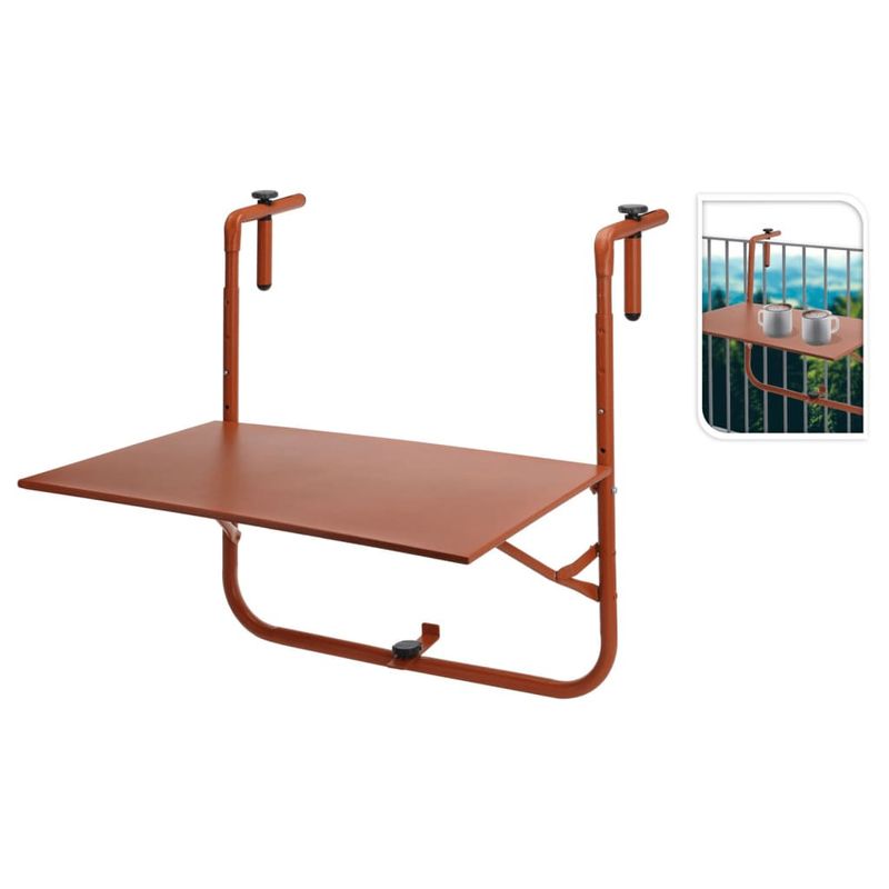 Casa si Gradina - Gradina si terasa - Mobilier exterior - Mese gradina - ProGarden Masa de balcon, caramiziu mat - Infinity.ro