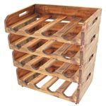 Casa si Gradina - Bucatarie si vesela - Accesorii bar - Suporturi bauturi - Suport de vinuri pentru 16 sticle, lemn masiv reciclat - Infinity.ro