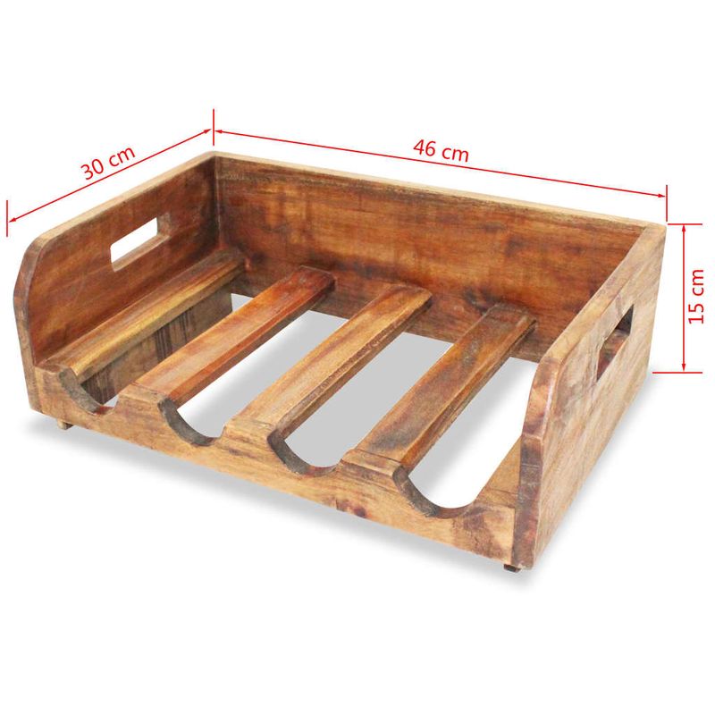 Casa si Gradina - Bucatarie si vesela - Accesorii bar - Suporturi bauturi - Suport de vinuri pentru 16 sticle, lemn masiv reciclat - Infinity.ro
