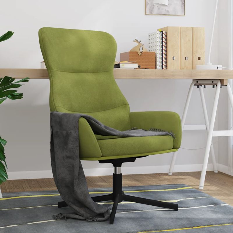 Casa si Gradina - Mobilier - Scaune si fotolii - Fotolii - Fotoliu de relaxare, verde deschis, catifea - Infinity.ro