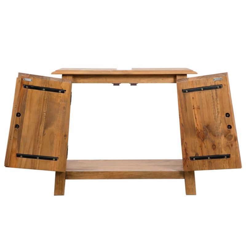 Casa si Gradina - Mobilier - Comode si corpuri - Masute de toaleta - Dulap de chiuveta de baie, 70x32x63 cm, lemn masiv pin - Infinity.ro