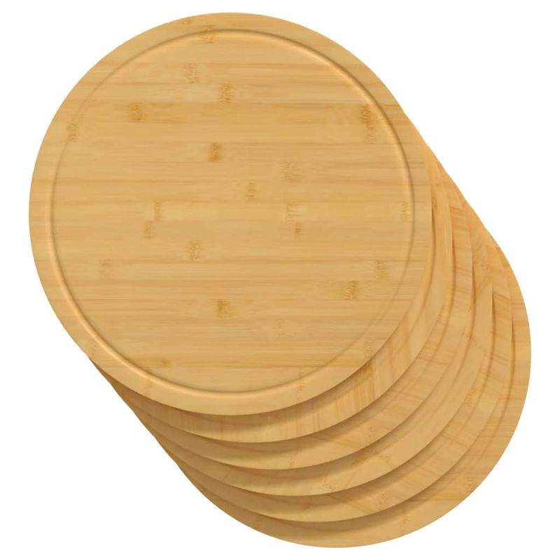 Casa si Gradina - Bucatarie si vesela - Ustensile bucatarie - Tocatoare de bucatarie - Tocatoare, 6 buc., Ø40x1,5 cm, bambus - Infinity.ro