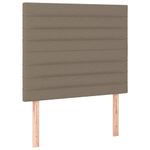 Casa si Gradina - Mobilier - Paturi si accesorii - Paturi - Pat box spring cu saltea, gri taupe, 100x200 cm, textil - Infinity.ro