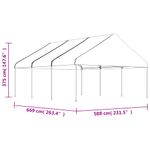 Casa si Gradina - Gradina si terasa - Umbrele si pavilioane - Pavilioane - Foisor cu acoperis, alb, 6,69x5,88x3,75 m, polietilena - Infinity.ro
