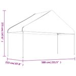 Casa si Gradina - Gradina si terasa - Umbrele si pavilioane - Pavilioane - Foisor cu acoperis, alb, 6,69x5,88x3,75 m, polietilena - Infinity.ro