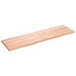 Casa si Gradina - Mobilier - Biblioteci si rafturi - Rafturi - Raft de perete maro deschis 180x50x(2-4) cm lemn stejar tratat - Infinity.ro
