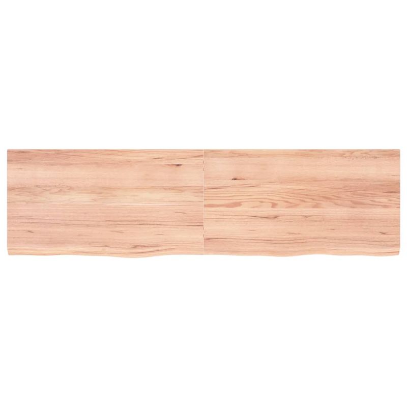 Casa si Gradina - Mobilier - Biblioteci si rafturi - Rafturi - Raft de perete maro deschis 180x50x(2-4) cm lemn stejar tratat - Infinity.ro
