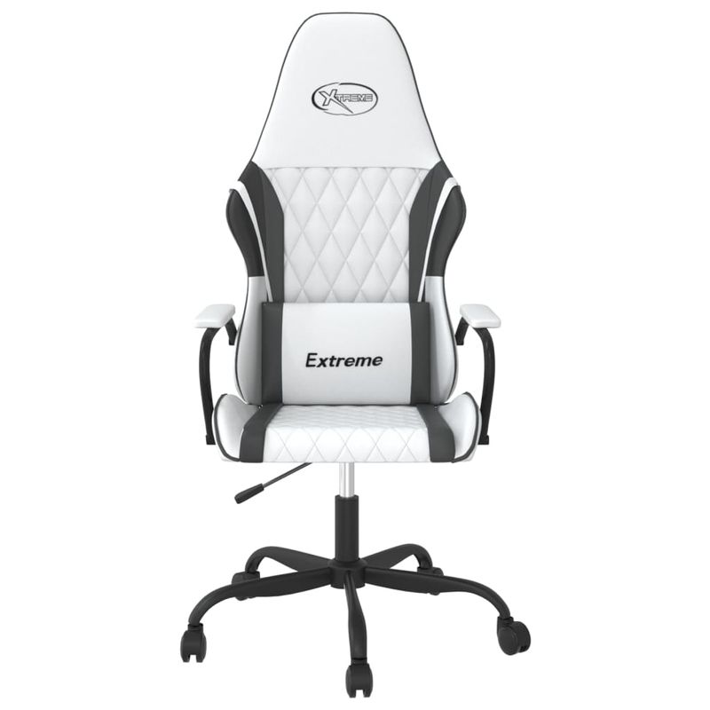 PC, gaming si accesorii - Gaming - Accesorii gaming - Scaune gaming - Scaun de jocuri, alb si negru, piele ecologica - Infinity.ro