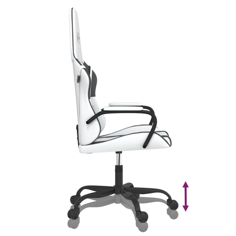 PC, gaming si accesorii - Gaming - Accesorii gaming - Scaune gaming - Scaun de jocuri, alb si negru, piele ecologica - Infinity.ro