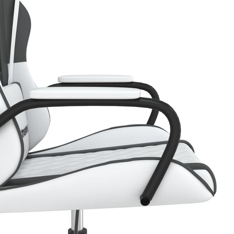 PC, gaming si accesorii - Gaming - Accesorii gaming - Scaune gaming - Scaun de jocuri, alb si negru, piele ecologica - Infinity.ro