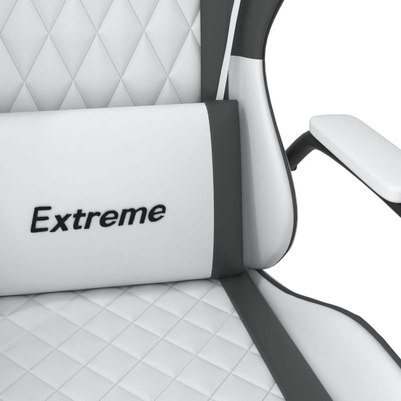 PC, gaming si accesorii - Gaming - Accesorii gaming - Scaune gaming - Scaun de jocuri, alb si negru, piele ecologica - Infinity.ro