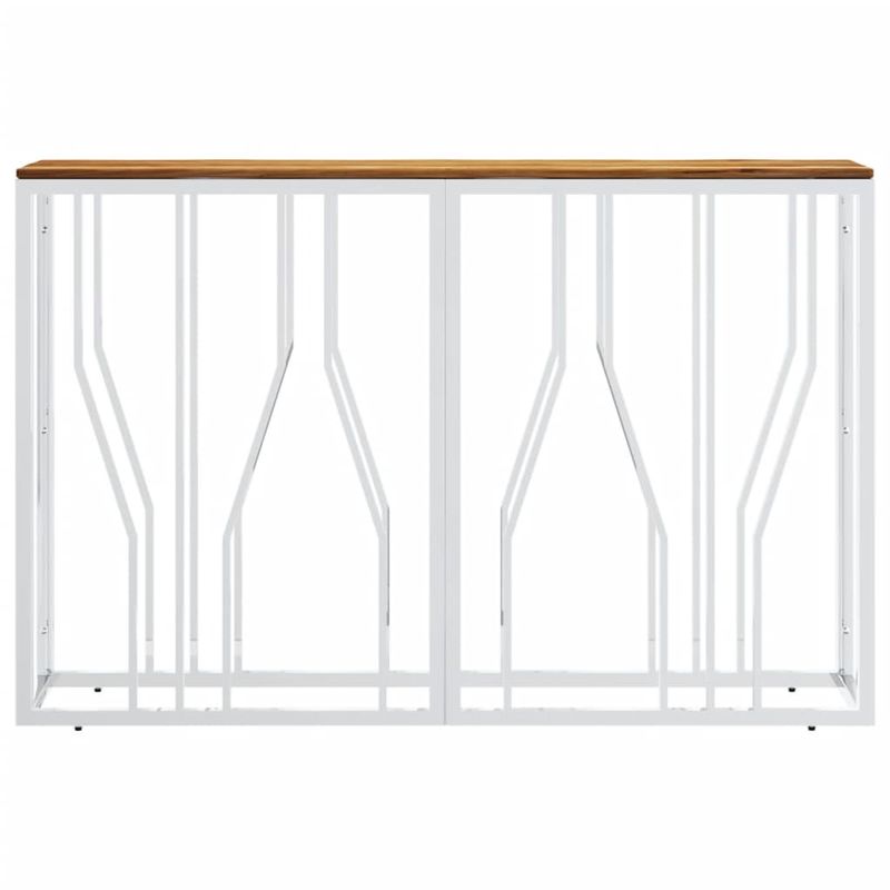 Casa si Gradina - Mobilier - Mese si birouri - Masute de cafea - Masuta de cafea, argintiu, otel inoxidabil si lemn masiv acacia - Infinity.ro