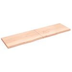 Casa si Gradina - Mobilier - Biblioteci si rafturi - Rafturi - Polita de perete, 220x60x(2-6)cm, lemn masiv de stejar netratat - Infinity.ro