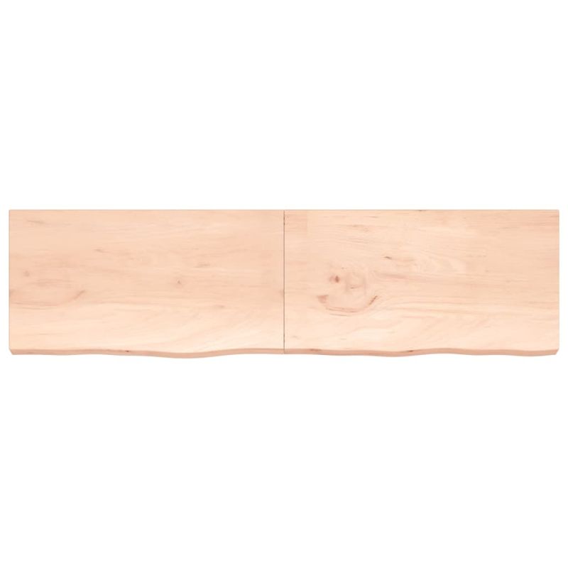 Casa si Gradina - Mobilier - Biblioteci si rafturi - Rafturi - Polita de perete, 220x60x(2-6)cm, lemn masiv de stejar netratat - Infinity.ro
