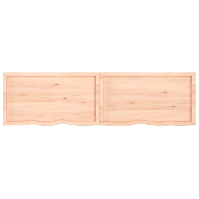 Casa si Gradina - Mobilier - Biblioteci si rafturi - Rafturi - Polita de perete, 220x60x(2-6)cm, lemn masiv de stejar netratat - Infinity.ro