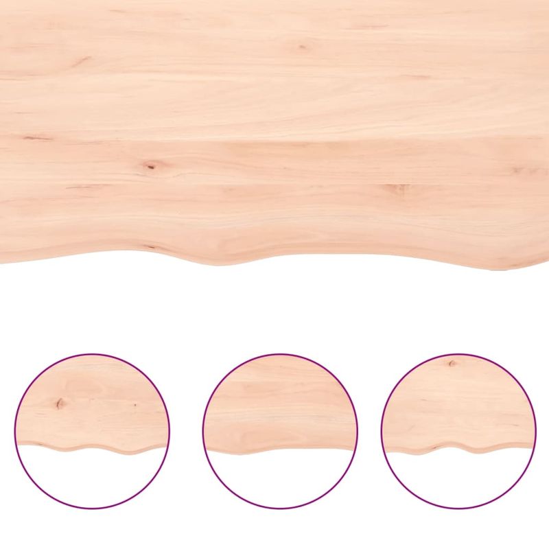 Casa si Gradina - Mobilier - Biblioteci si rafturi - Rafturi - Polita de perete, 220x60x(2-6)cm, lemn masiv de stejar netratat - Infinity.ro