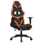 PC, gaming si accesorii - Gaming - Accesorii gaming - Scaune gaming - Scaun de gaming cu suport picioare, negru/oranj, piele eco - Infinity.ro