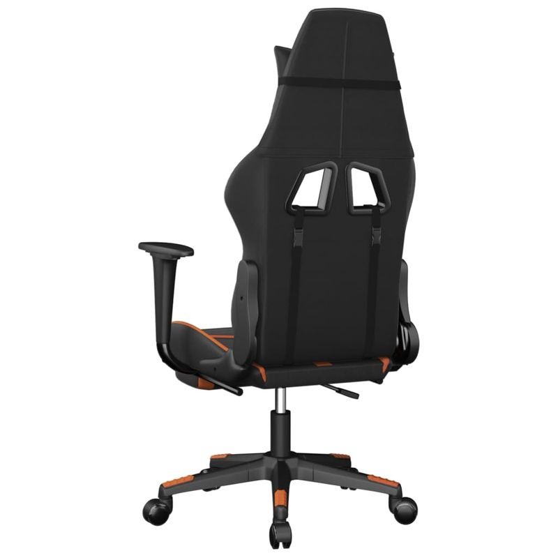 PC, gaming si accesorii - Gaming - Accesorii gaming - Scaune gaming - Scaun de gaming cu suport picioare, negru/oranj, piele eco - Infinity.ro