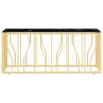 Casa si Gradina - Mobilier - Mese si birouri - Masute de cafea - Masa de cafea, auriu, 110x45x45 cm, otel inoxidabil si sticla - Infinity.ro