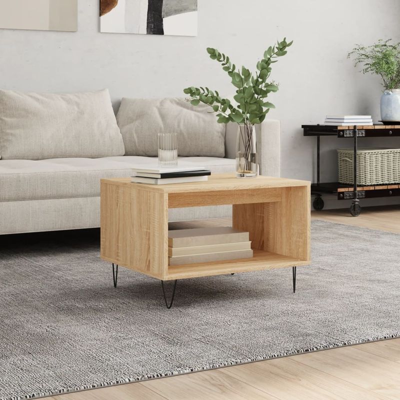 Casa si Gradina - Mobilier - Mese si birouri - Masute de cafea - Masuta de cafea, stejar sonoma, 60x50x40 cm, lemn prelucrat - Infinity.ro