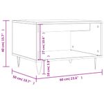 Casa si Gradina - Mobilier - Mese si birouri - Masute de cafea - Masuta de cafea, stejar sonoma, 60x50x40 cm, lemn prelucrat - Infinity.ro