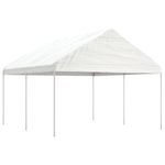 Casa si Gradina - Gradina si terasa - Umbrele si pavilioane - Pavilioane - Foisor cu acoperis, alb, 4,46x4,08x3,22 m, polietilena - Infinity.ro