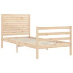Casa si Gradina - Mobilier - Paturi si accesorii - Paturi - Cadru de pat cu tablie single mic, lemn masiv - Infinity.ro