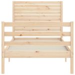 Casa si Gradina - Mobilier - Paturi si accesorii - Paturi - Cadru de pat cu tablie single mic, lemn masiv - Infinity.ro