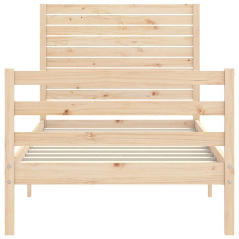 Casa si Gradina - Mobilier - Paturi si accesorii - Paturi - Cadru de pat cu tablie single mic, lemn masiv - Infinity.ro