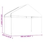 Casa si Gradina - Gradina si terasa - Umbrele si pavilioane - Pavilioane - Foisor cu acoperis, alb, 4,46x4,08x3,22 m, polietilena - Infinity.ro