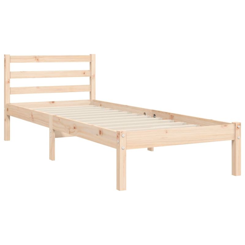 Casa si Gradina - Mobilier - Paturi si accesorii - Paturi - Cadru de pat cu tablie single mic, lemn masiv - Infinity.ro