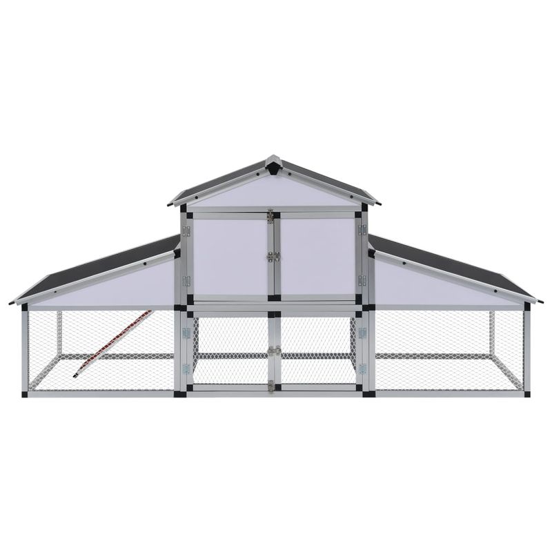 Petshop - Accesorii petshop - Culcusuri si custi - Custi interior si exterior - 41323  Cotet de gaini cu zona de miscare si repaus aluminiu - Infinity.ro
