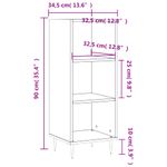Casa si Gradina - Mobilier - Comode si corpuri - Comode - Servanta, alb, 34,5x32,5x90 cm, lemn prelucrat - Infinity.ro