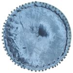 Casa si Gradina - Mobilier - Scaune si fotolii - Fotolii - Fotoliu puf rotund, albastru, 40 x 20 cm, catifea - Infinity.ro