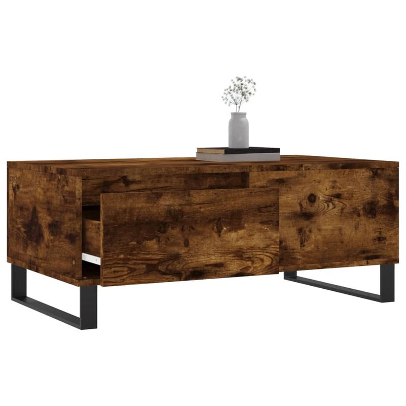 Casa si Gradina - Mobilier - Mese si birouri - Masute de cafea - Masuta de cafea, stejar fumuriu, 90x50x36,5 cm, lemn prelucrat - Infinity.ro