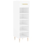 Casa si Gradina - Mobilier - Dulapuri si sifoniere - Dulapuri pantofi - Pantofar, alb extralucios, 30x35x105 cm, lemn prelucrat - Infinity.ro