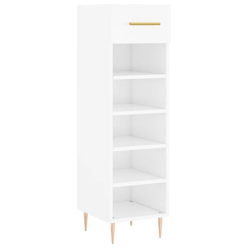 Casa si Gradina - Mobilier - Dulapuri si sifoniere - Dulapuri pantofi - Pantofar, alb extralucios, 30x35x105 cm, lemn prelucrat - Infinity.ro