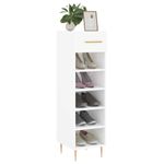 Casa si Gradina - Mobilier - Dulapuri si sifoniere - Dulapuri pantofi - Pantofar, alb extralucios, 30x35x105 cm, lemn prelucrat - Infinity.ro