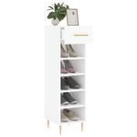 Casa si Gradina - Mobilier - Dulapuri si sifoniere - Dulapuri pantofi - Pantofar, alb extralucios, 30x35x105 cm, lemn prelucrat - Infinity.ro