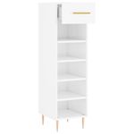 Casa si Gradina - Mobilier - Dulapuri si sifoniere - Dulapuri pantofi - Pantofar, alb extralucios, 30x35x105 cm, lemn prelucrat - Infinity.ro