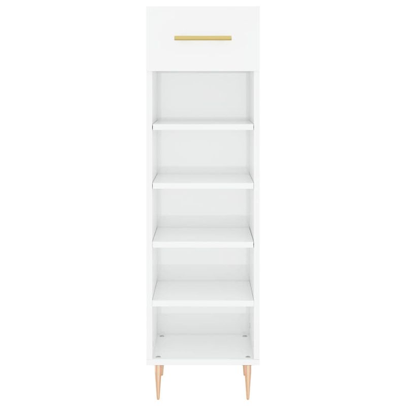Casa si Gradina - Mobilier - Dulapuri si sifoniere - Dulapuri pantofi - Pantofar, alb extralucios, 30x35x105 cm, lemn prelucrat - Infinity.ro