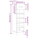 Casa si Gradina - Mobilier - Dulapuri si sifoniere - Dulapuri pantofi - Pantofar, alb extralucios, 30x35x105 cm, lemn prelucrat - Infinity.ro