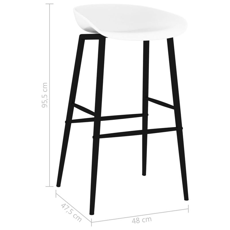 Casa si Gradina - Mobilier - Scaune si fotolii - Scaune - Scaune de bar, 4 buc., alb - Infinity.ro