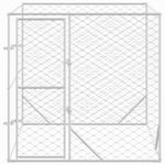 Petshop - Accesorii petshop - Culcusuri si custi - Custi interior si exterior - Padoc de exterior pentru caini argintiu 2x2x2 m otel galvanizat - Infinity.ro