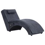Casa si Gradina - Mobilier - Scaune si fotolii - Fotolii - Sezlong de masaj cu perna, gri, piele intoarsa artificiala - Infinity.ro